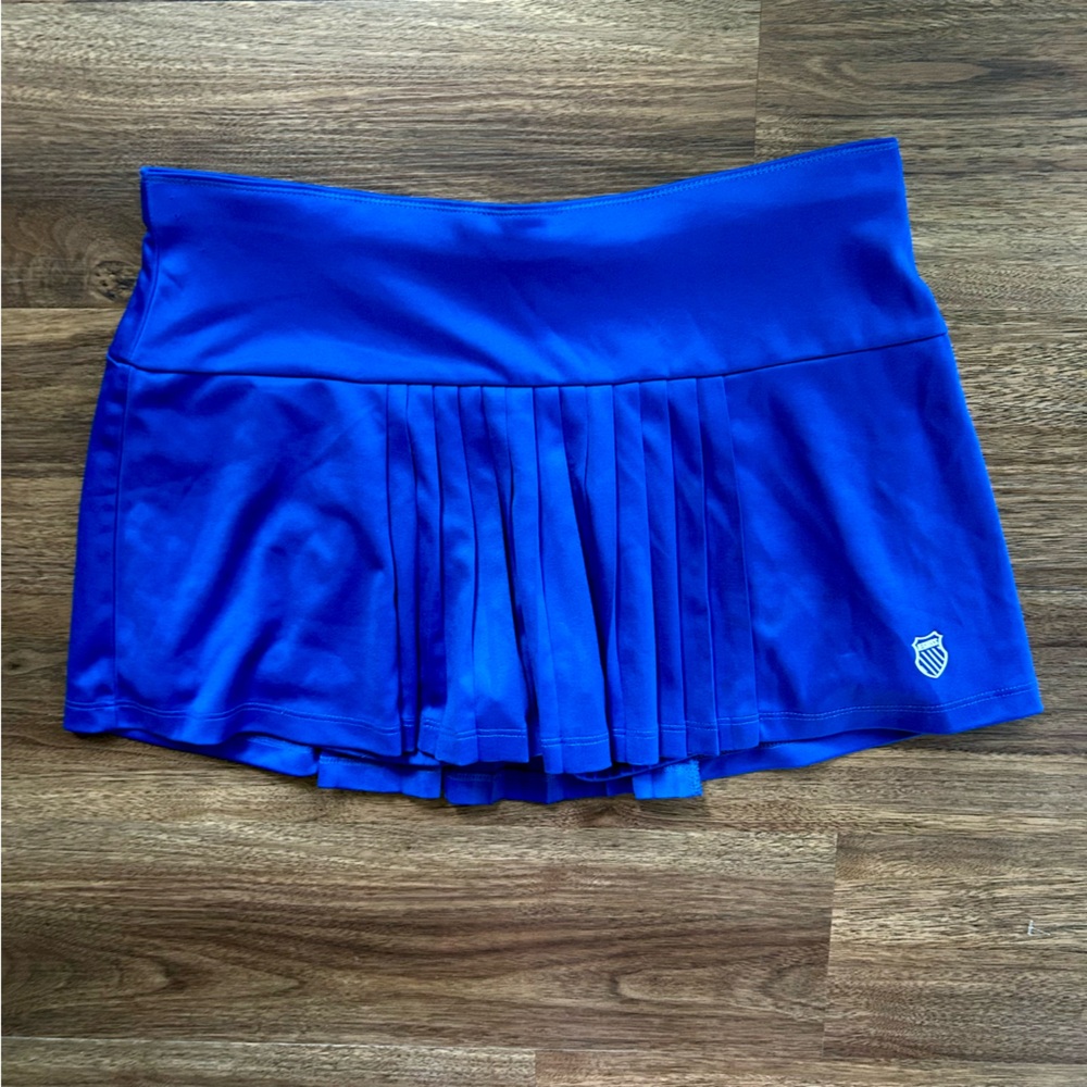 K-SWISS Y2K Pleated Athletic Mini Skirt Shorts Sporty Preppy Tennis Skort Sz S - Picture 3 of 8